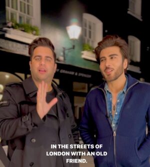 Imran Abbas Instagram - In the streets of London singing with my old buddy.