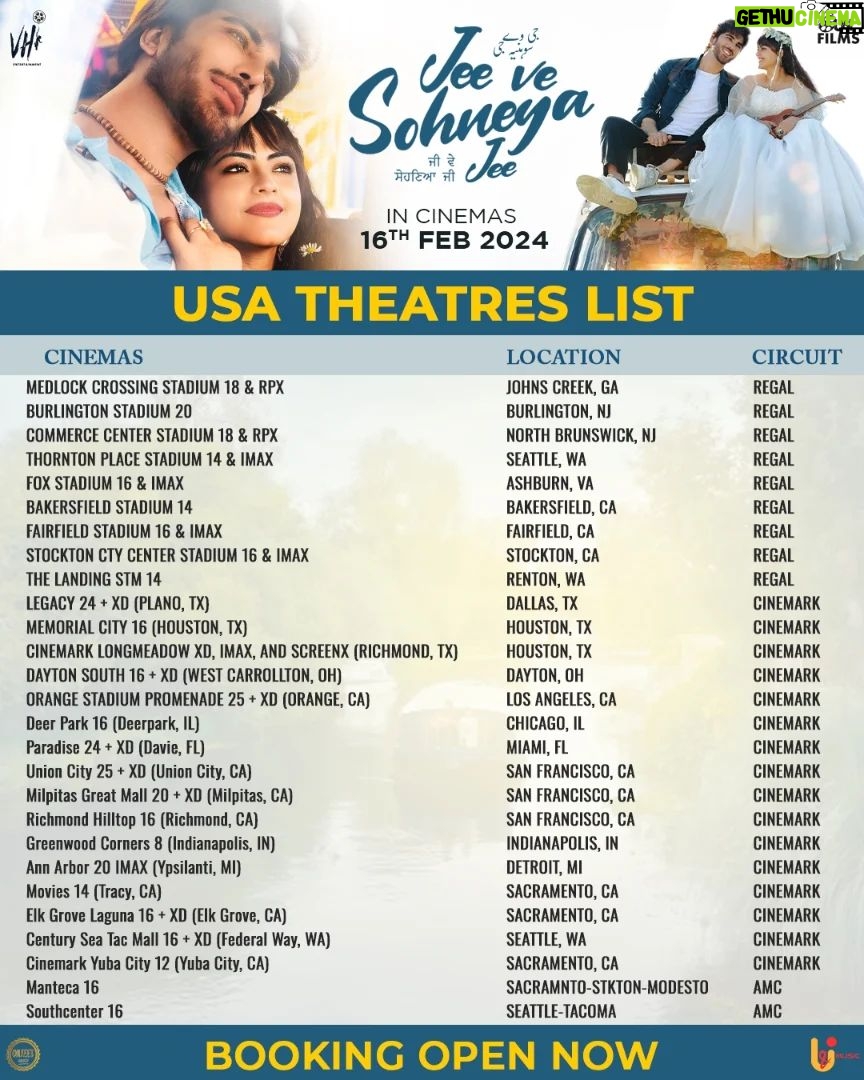 Imran Abbas Instagram - Worldwide List of Cinemas for the movie JEE VE SOHNEYA JEE 📽️❤️🔥 Advance Booking Open 🎟️✨ Releasing Tomorrow 🎉🎬 #jeevesohneyajee #jvsj #simichahal #imranabbas #punjabimovie2024 #dubai @vijaycam @simichahal9 @imranabbas.official @vhentertainmentofficial @uifilmsind @officialuandimusic @sunnyrajusa @amit.juneja.12 @mintukapa_90 @thaparrness @sarla1990 @omjeegroupoffical @munishomjee @jatboot @mandeephundal57 @smita.kambli.925 @nitin_rangmeet @designer.nitasha @bharat_raawat @Sud_vfx @eyepiece_through @sunnyvikmusic @ivikasmaan @praveenaawara @karanmakeovers_ @dashmesharts @khara13official @i.amtushar @dazzlingeventsusa tashan2015 @udaya_vakati @brianshawactor #simichahal #imranabbas #punjab #pakistan #traveller #romantic #soulmate #hippie #wonderlust