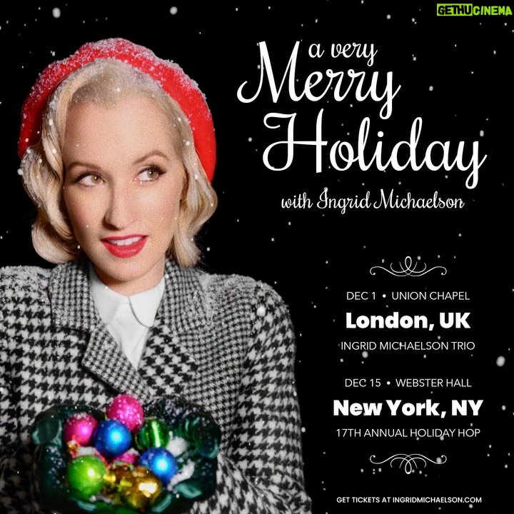 Ingrid Michaelson Instagram - *update! NYC sold out BUT we added a Livestream! London still available 🎄It’s that time of the year again! My annual annual Holiday Hop and my London show are up for sale now! Swipe for VIP and Santa n me. Tix in the bio 🤶🏼