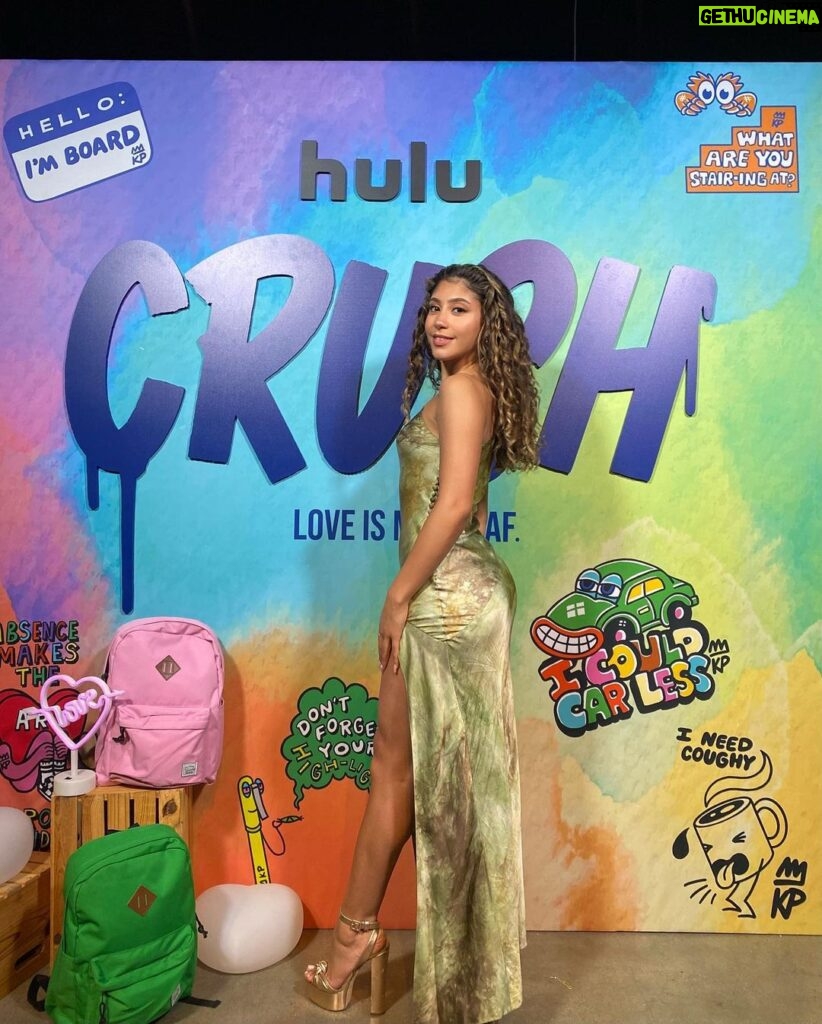 Isabella Ferreira Instagram - somebody pinch me!!! our movie Crush comes out tomorrow on @hulu 💚 no words to describe how much this film means to me. it’s a good one so you all better watch ☻︎