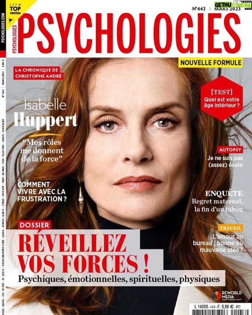 Isabelle Huppert Instagram - Merci @psychologies_ 📸 @dantstudio_ @handk_officiel @nataliemanchot @morgane_martini @rudymartins @giuliafois75 #psychologies