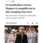 Isabelle Huppert Instagram - Sortie de #LaSyndicaliste au UK. @jpaulsalome @thebureaufilms @modernfilmsent @curzoncinemas #curzonmayfair @balenciaga 📸 @davebenett Curzon Cinema Mayfair