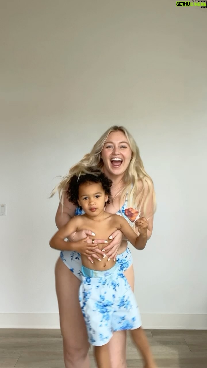 Iskra Lawrence Instagram - Missing summer days and matching with little man π€π β¦even though he was clearly more interested in the popsicle.π¦π . . . #motherson #mommyandme #familyfun #throwback #midsizemodel #midsizeswim #momandson #momlife #boymom #swimtryon Austin, Texas