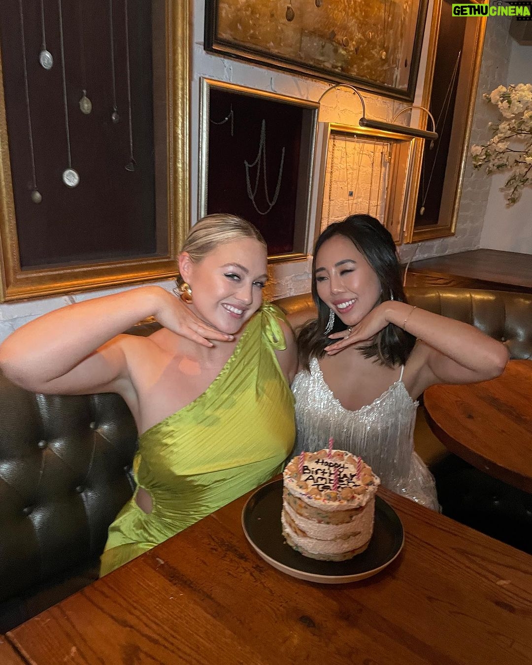 Iskra Lawrence Instagram - It’s my Virgo queen @amberleediamond birthday today🎂 I’m so happy to get to celebrate you and make magical memories that’ll last a lifetime✨ I should have posted a pic of you right now passed out asleep on the plane but still looking so darn cute🥹 You are such a phenomenal mommy to your girls, wifey to Ethan and friend to me and so many. So happy we got to dance till our feet hurt, get dressed up, laugh till our bellies ached and dodge some unnaturally large NYC rats. 32 looks so good on you! Wishing all your dreams come true and cheers to a new year filled with joy, adventure, health, family and love 💕 New York, New York