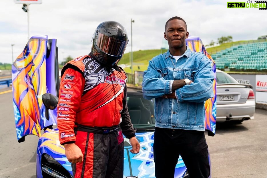 Israel Adesanya Instagram - ‼ A midlife crisis is sports cars for most men. I’d rather do it all while I’m young and show the utes how it’s done. #iykyk 🫱🏾‍🫲🏽 Meremere Dragway