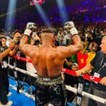 Israel Adesanya Instagram - Against all odds and coming out on TOP‼️ Stepping into the squared circle and going toe to toe with the greatest heavyweight in boxing. My brother @francisngannou …YOU SHOOK UP THE WORLD‼️ 🌍 Riyadh, Saudi Arabia