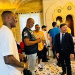 Israel Adesanya Instagram - In a room full of Living LEGENDS‼️🥹 To be invited by @turkialalshik and dine with these guys is a blessing. Can’t believe I didn’t wanna get off my couch hahaha. I’m just a fan of this game, who became a champion and will be a Legend too one day. Grateful for this life always. @riyadhseason #furyngannu #riyadhseason Riyadh, Saudi Arabia