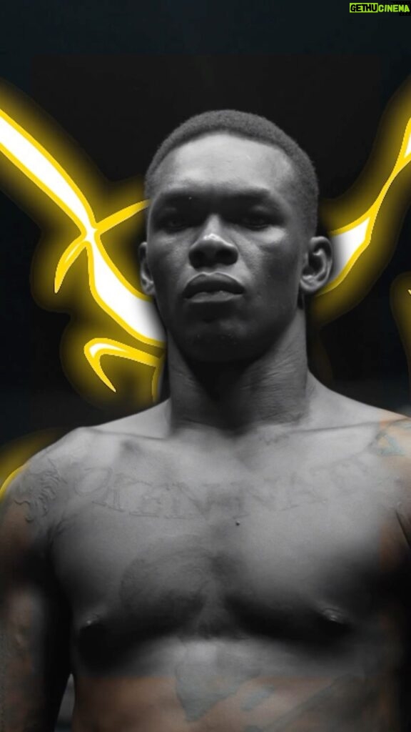 Israel Adesanya Instagram - 1 day out. 11th title fight.   Built different. And still 🐉   #Myprotein #Stylebender #UFC293
