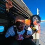 Israel Adesanya Instagram - ☁️🦅🌪️ “In a sky full of people, only some want to fly…isn’t that crazy?!”…Thank you Jason and Debbie at @skydivedubai for an awesome experience. I don’t fear death, I fear not living life to thee absolute fullest, we’re all gonna die someday so push it to the limit!!! You can’t see me…I AM FREE‼️‼️‼️ Dubai, United Arab Emirates