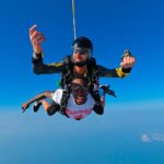 Israel Adesanya Instagram - ☁️🦅🌪️ “In a sky full of people, only some want to fly…isn’t that crazy?!”…Thank you Jason and Debbie at @skydivedubai for an awesome experience. I don’t fear death, I fear not living life to thee absolute fullest, we’re all gonna die someday so push it to the limit!!! You can’t see me…I AM FREE‼️‼️‼️ Dubai, United Arab Emirates