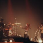 Isyana Sarasvati Instagram - Thank you for joining my stage @roundfestival and having a headbang sesh together!! @sleeep__sheeep ❤️‍🔥🤘🏻