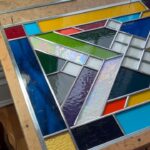 Ivy Winters Instagram - Hello everyone! I hope everyone has been staying happy and healthy this winter season!I’ve been pretty busy making stained glass panels and wanted to share with you my latest commission piece. It’s 31” by 21” with a fun range of colors, textures and square bevels. It has been recently installed in my clients laundry room (last picture). #stainedglass #leadwindow #lead #glass #glasscutter #beveledglass #art #window #handmade