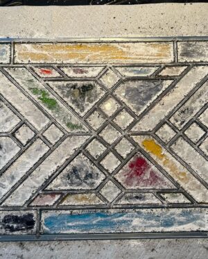 Ivy Winters Instagram - Hello everyone! I hope everyone has been staying happy and healthy this winter season!I’ve been pretty busy making stained glass panels and wanted to share with you my latest commission piece. It’s 31” by 21” with a fun range of colors, textures and square bevels. It has been recently installed in my clients laundry room (last picture). #stainedglass #leadwindow #lead #glass #glasscutter #beveledglass #art #window #handmade