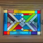 Ivy Winters Instagram - Hello everyone! I hope everyone has been staying happy and healthy this winter season!I’ve been pretty busy making stained glass panels and wanted to share with you my latest commission piece. It’s 31” by 21” with a fun range of colors, textures and square bevels. It has been recently installed in my clients laundry room (last picture). #stainedglass #leadwindow #lead #glass #glasscutter #beveledglass #art #window #handmade