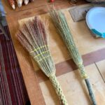 Ivy Winters Instagram - Adventures in broom making part 2! I loved this project and can’t wait to make more…. Might turn my mud room into a broom parking garage for all my flying friends 😛 Any broom makers out there? #broomcorn #broommaker #broom #kitchenbroom #cobbroom #cobweb #diy #weave #broomstick #halloween #flyaway