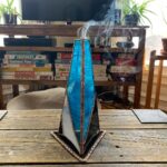 Ivy Winters Instagram – Made a couple stained glass incense burners! They also act as pretty night lights! If you had to pick a favorite incense what would it be?!! #nagchampa #nagchampagold #sandalwood #frankincense #palosantos #stainedglass #handmade #diy #gooutandmakesomething #nightlight #mountain #sunrise