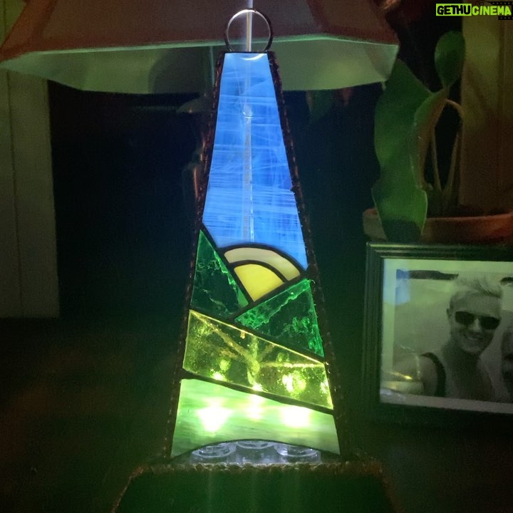 Ivy Winters Instagram - Made a couple stained glass incense burners! They also act as pretty night lights! If you had to pick a favorite incense what would it be?!! #nagchampa #nagchampagold #sandalwood #frankincense #palosantos #stainedglass #handmade #diy #gooutandmakesomething #nightlight #mountain #sunrise