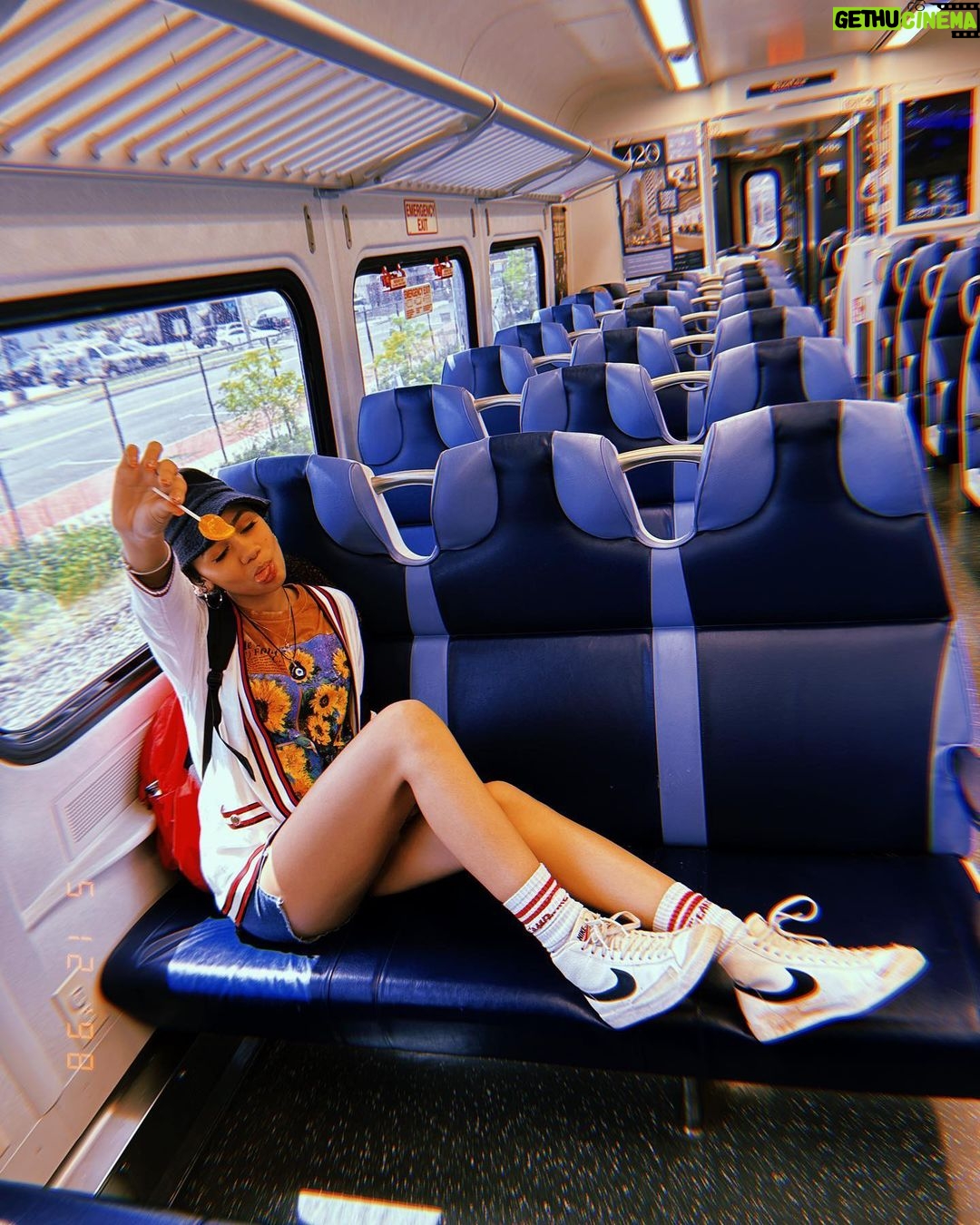 Izabela Rose Instagram - I was just sittin on a train mindin my business….