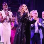J. Harrison Ghee Instagram - Such a delight to have our iconic producer @mariahcarey stop by to surprise us all! She had the sweetest things to say about our performances and the show. Humbled by her graciousness. https://www.dailymail.co.uk/tvshowbiz/article-11741501/Mariah-Carey-leaves-Broadway-starstruck-takes-stage-Like-Hot.html Photo by @bruglikas @broadwaybruce_ @gettyentertainment
