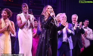 J. Harrison Ghee Instagram - Such a delight to have our iconic producer @mariahcarey stop by to surprise us all! She had the sweetest things to say about our performances and the show. Humbled by her graciousness. https://www.dailymail.co.uk/tvshowbiz/article-11741501/Mariah-Carey-leaves-Broadway-starstruck-takes-stage-Like-Hot.html Photo by @bruglikas @broadwaybruce_ @gettyentertainment