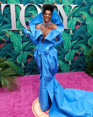 J. Harrison Ghee Instagram - I will never recover from this look 😍💙🦋 @jharrisonghee at @thetonyawards ✨ #TonyAwards