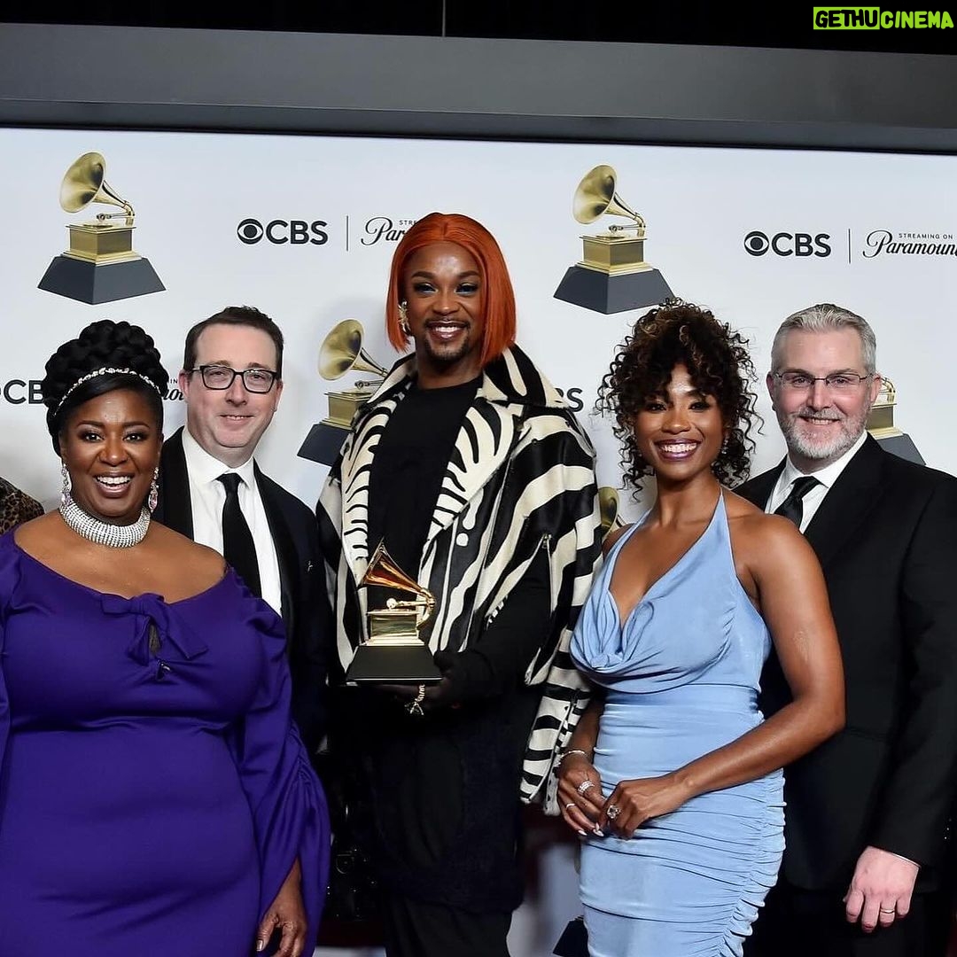 J. Harrison Ghee Instagram - Wow! We won a Grammy Award for our @somelikeithotmusical original cast recording! Everything about last weekend felt ordained and aligned and I was so grateful to share this moment with such beautiful people! Thank you @concordshows @knowsthescore for producing our album and supporting our show. @marc_shaiman and @scottwittman to achieve this with you is a dream, thank you for writing such amazing material for us to interpret and bring ourselves to. You really wanted the best for us and we are forever grateful. @crosenmusic and @bryancartermusic thank you for adding your special magic to this incredible music and lifting us all up. @marymitchellc we are really out here repping NC well, so honored to do this with you. @natashayvettewilliams @missadriannahicks I’m wildly honored to be sharing this moment with you knowing where we’ve come from and the work it’s taken to be where we are; I love you all so much! And to the incredible company and band that performed this music 8 times a week for over and year, the hard work paid off and I couldn’t be prouder to stand with you in this moment and say “We did it!” Thank you @jeromelamaar for coming through and being the amazing Style Monk that you are. I felt beautiful, powerful and grounded because of your work. @marcsullysaintfleur thank you for being rhetorical best date a friend could ask for, I can’t wait to share more incredible moments with you and to celebrate our way through life together! You are a true friend and a beautiful blessing in my life. And much like @niecynash1, I want to thank me for really coming through in all of this. For pushing past the traumas of things said to me in recording studios and reaching for the stars knowing what God put in me! Also, I’m grateful that even though the glam team couldn’t be with me as planned, the beat the hairs and everything came together because I am capable! #grammys #bestmusicaltheateralbum #somelikeithot #GT #dassit Crypto.com Arena