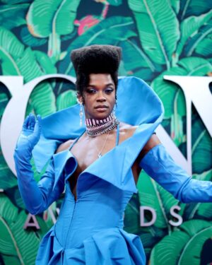 J. Harrison Ghee Instagram - I will never recover from this look 😍💙🦋 @jharrisonghee at @thetonyawards ✨ #TonyAwards