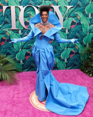 J. Harrison Ghee Instagram - I will never recover from this look 😍💙🦋 @jharrisonghee at @thetonyawards ✨ #TonyAwards
