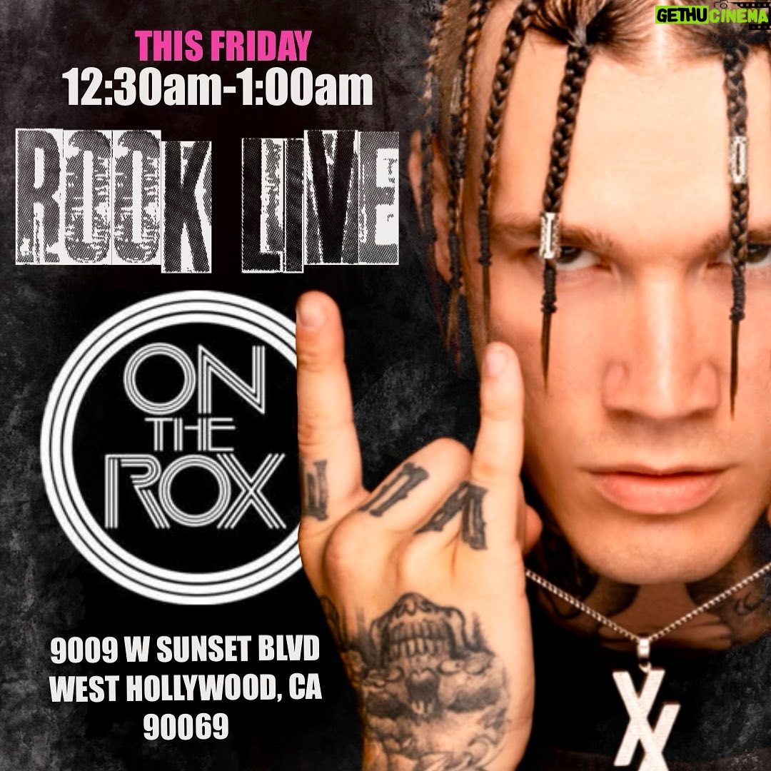 J.P. 'Rook' Cappelletty Instagram - đ„HOLLYWOOD! LETâS GO! FRIDAY WE GOIN CRAZY! @otrsunset GOING ON @12:30am SHARP! ..DONâT BE LATE!đ The Roxy Theatre