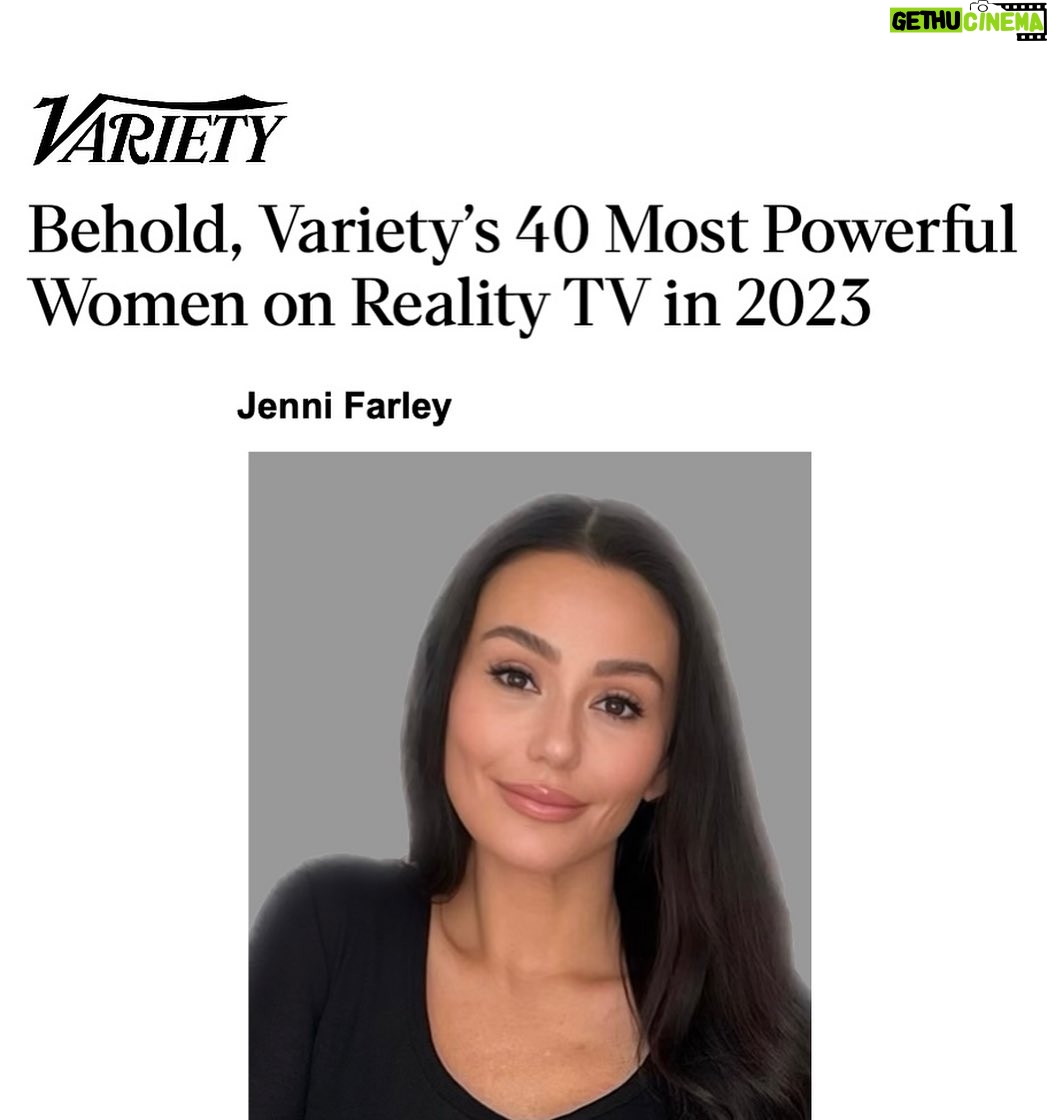 JWoww Instagram - Thank you so much @variety for this incredible honor. @snooki and I are forever grateful making your list. The last 15 years have been a wild ride and I am so thankful for all the opportunities and experiences along the way. Especially this one ππΌ