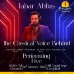Jabar Abbas Instagram – Long awaited concert is here 
On 16th of January 2022 Jabar Abbas will be performing live in Karachi at portgrand
Mark your date and be there