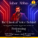 Jabar Abbas Instagram - Long awaited concert is here On 16th of January 2022 Jabar Abbas will be performing live in Karachi at portgrand Mark your date and be there