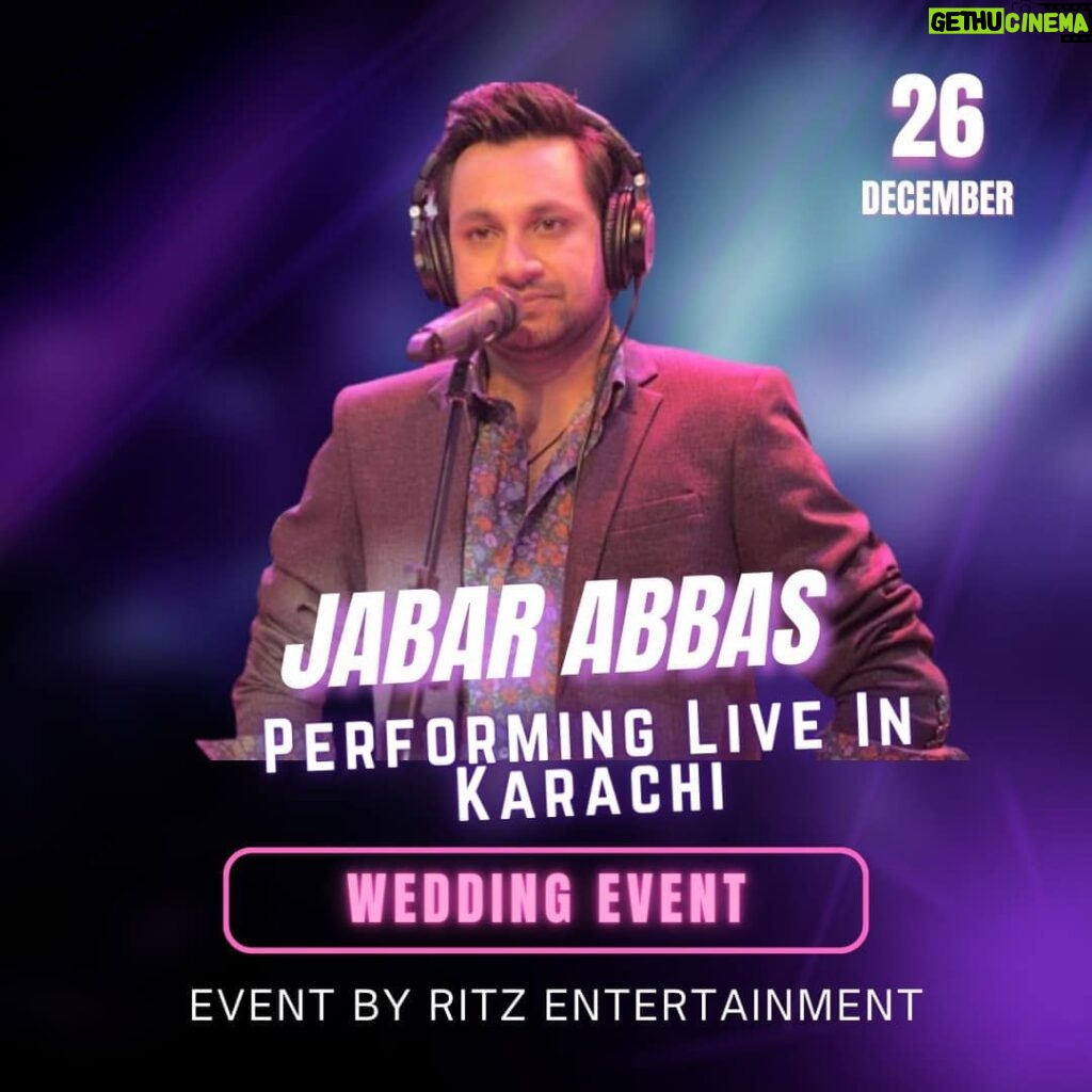 Jabar Abbas Instagram - Tonight performing live in Karachi ❤️ #teamjabarAbbas