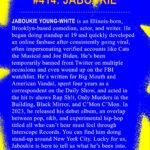 Jaboukie Young-White Instagram - What @jaboukie is into… 🧺 Pao de queijo 🎵 xaviersobased 🎥 Martine Syms 👂 Exploration Live with Natalie Rothman & Charlie Bardey 🖋️ Journaling with different pens 🥣 Nha Minh 📹 Chorizoball on Tik Tok ⛓️💥 ‍ ??? ~link in bio~ for the full post ⭐️ Brooklyn, NY