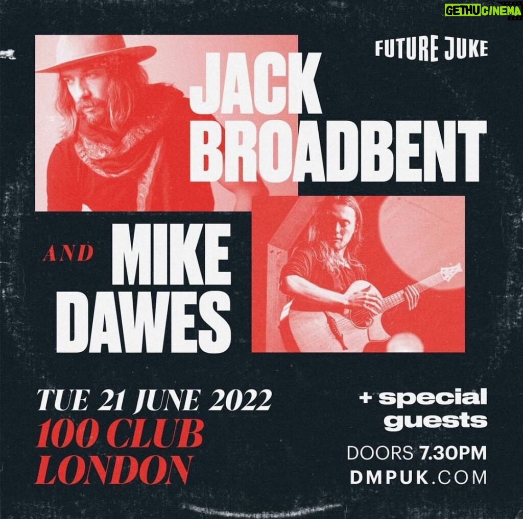 Jack Broadbent Instagram - LONDON TONIGHT. @100clublondon Can’t wait. See ya down there. @mike_dawes #jackbroadbent #mikedawes #100club #london London, United Kingdom