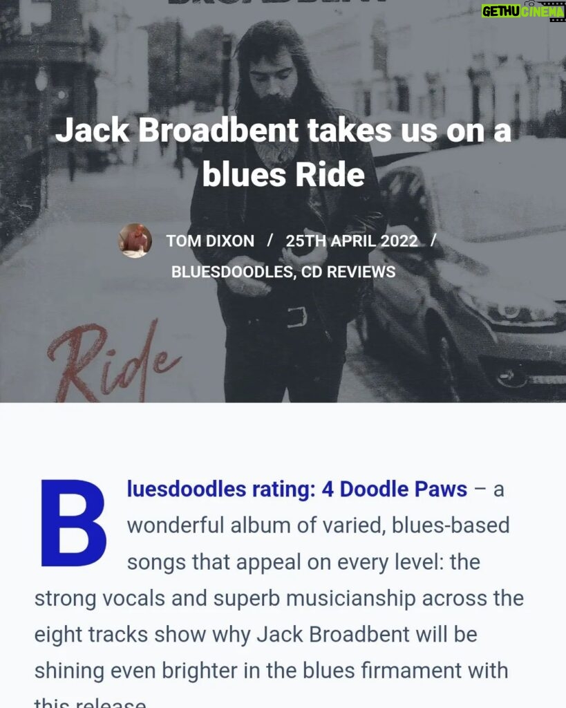 Jack Broadbent Instagram - Thanks for the love, Bluesdoodles! Read more @ link in bio under "Bluesdoodles Review"