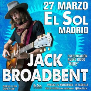 Jack Broadbent Instagram - MADRID March 27th! 🇪🇸 Can’t wait to come back and play for you on my european tour this spring. Peace ✌️ Jack. Ticket link in bio #jackbroadbent #madrid #spain #europeantour2023