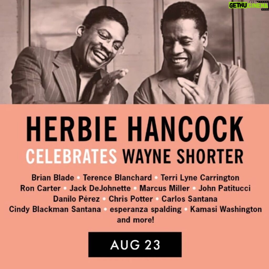 Jack DeJohnette Instagram - This Wednesday, I will be joining my friend @herbiehancock and some very special guests, who will be coming together at the Hollywood Bowl to celebrate the life and unparalleled legacy of @wayneshorterofficial. Looking forward to seeing everyone there!