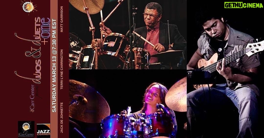 Jack DeJohnette - 1K Likes - Very excited about this “at home” performance with Terri Lyne Carrington and Matt Garrison on bass. We hope you’ll join us tonight at 7:30 PM EST streaming on Facebook for free thanks to the The Carr Center. (Link in the bio)