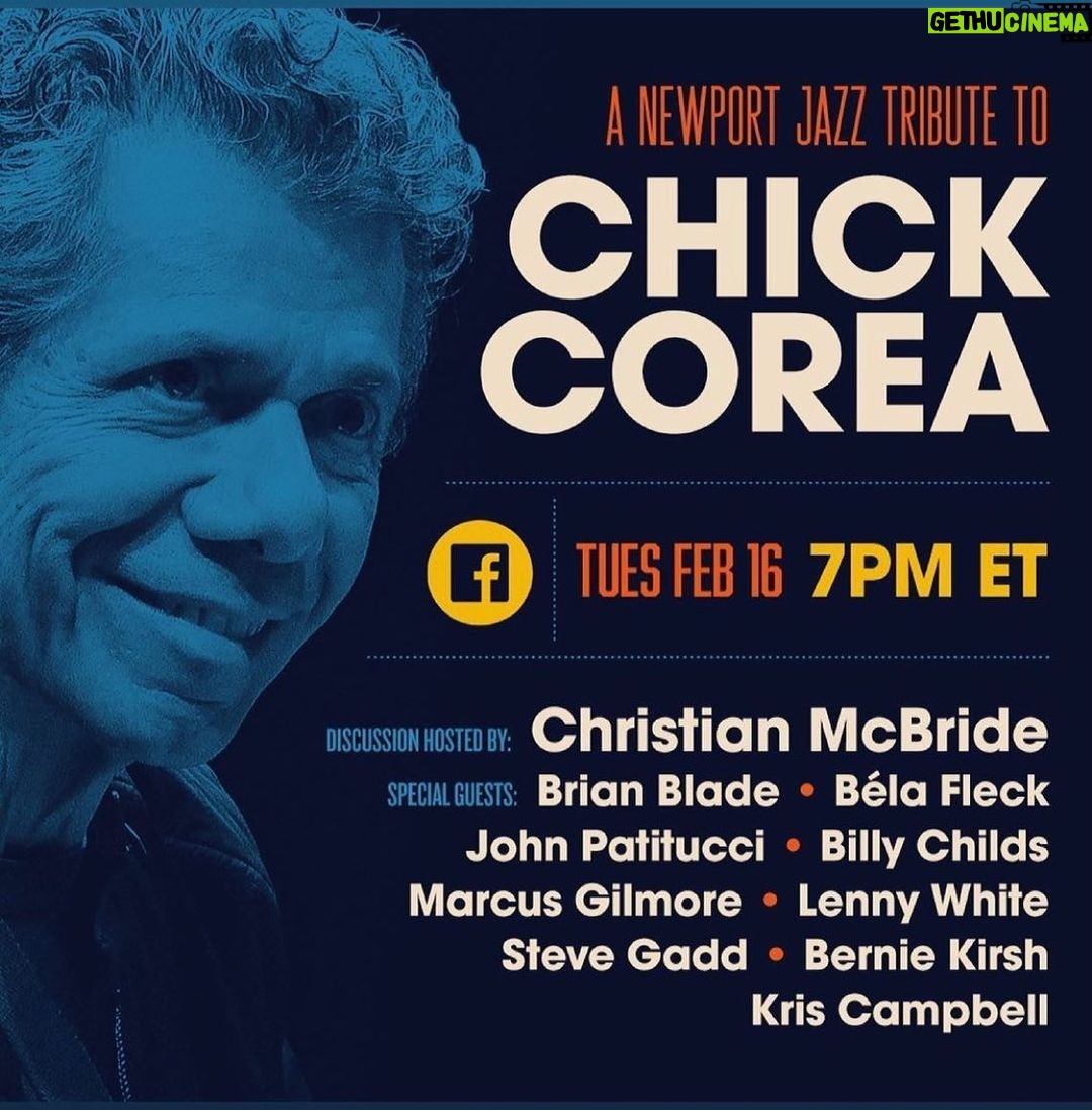 Jack DeJohnette - 1.2K Likes - Tune in tonight to the Newport Jazz tribute to our friend Chick at 7pm on Facebook. Link in the bio!