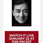 Jackie Chan Instagram - Join me LIVE on my official Facebook page: 成龍 Jackie Chan (https://facebook.com/jackie/ ) for my book signing on Tuesday January 22 at 7:00pm EST. Remember to tune in!!