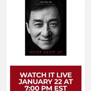Jackie Chan Instagram - Join me LIVE on my official Facebook page: 成龍 Jackie Chan (https://facebook.com/jackie/ ) for my book signing on Tuesday January 22 at 7:00pm EST. Remember to tune in!!