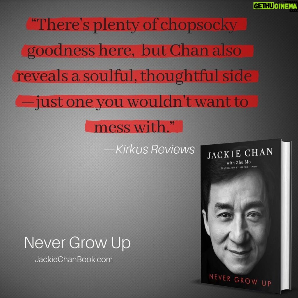 Jackie Chan Instagram - I’m excited for my book to come out in the U.S. in less than one month! http://jackiechanbook.com/
