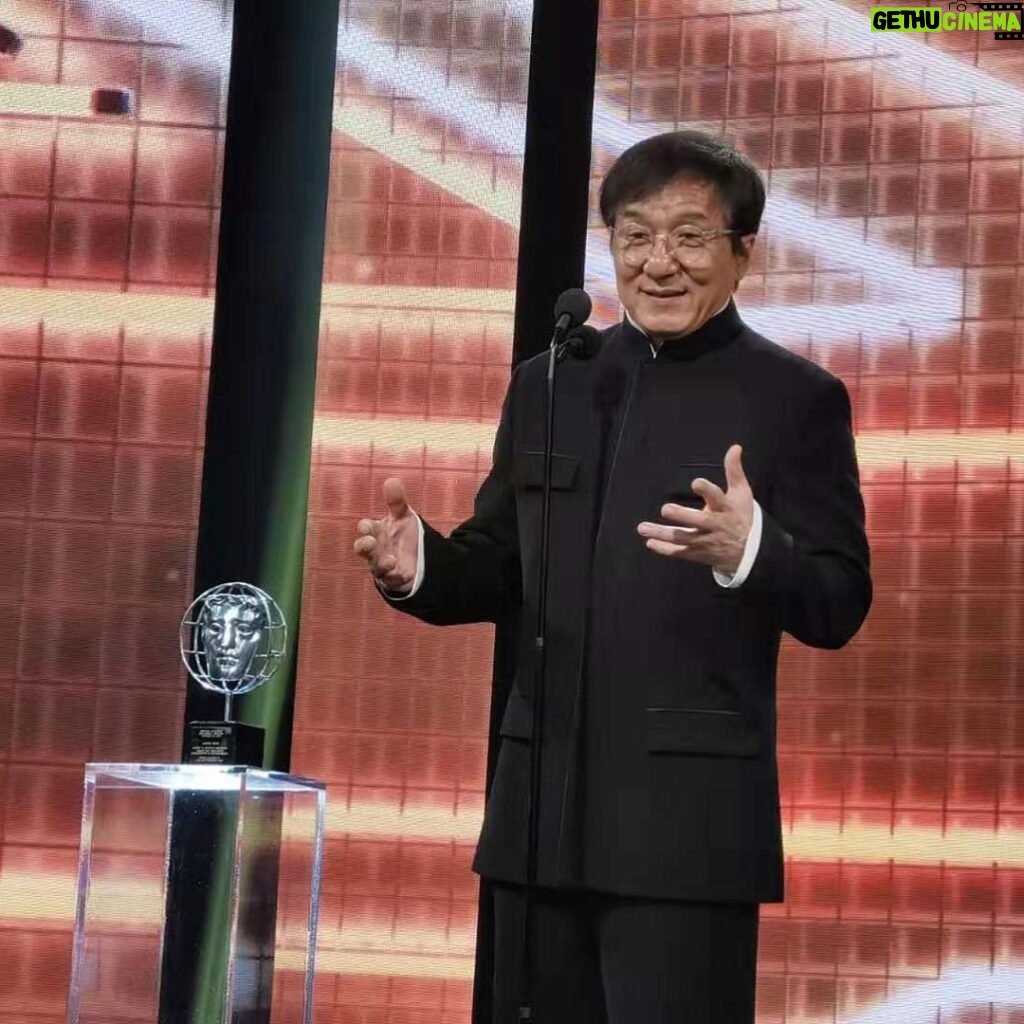 Jackie Chan Instagram - I am so honored to receive the Albert R. Broccoli Award from the British Academy Britannia Awards for Worldwide Contribution to Entertainment. Thanks to all my fans for your continuous support! Love you all!