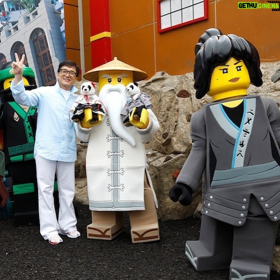 Jackie Chan Instagram - Legoland! .... The LEGO NINJAGO movie will be out on September 22!