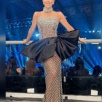 Jacqueline Bracamontes Instagram - Segundo look @missuniverse 👑 vestido: @engerluces Styling: @karlabstyle Joyas: @charlielapson Glam: @laurasbarcelo Team: @xumalin @hectordt San Salvador, EL Salvador