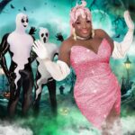 Jada Shada Hudson Instagram - Mr.Ghost 👻 is back yalll and I think he brought a friend …… (SWIPE) 📹to literally see what I woke up to OUCH……. ……………👻🕸️🩹🎃SPOOKY SEASON 🎃🩹🕸️👻………… . . . 📸 : @thats_hawesome TurnUp