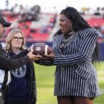 Jada Shada Hudson Instagram - Reposted from @torontoargos ….. . Game 🏈 Delivery by Torontos Turnup Queen 👸🏾……….. me 😜 . A Day to truly remember 🥹 treated like a Super Star …… Toronto you made the Queen feel like the only Queen today 🥰🏳️‍🌈🏈 ……. Also Thanks @pridetoronto 🫶🏾….. BMO Field