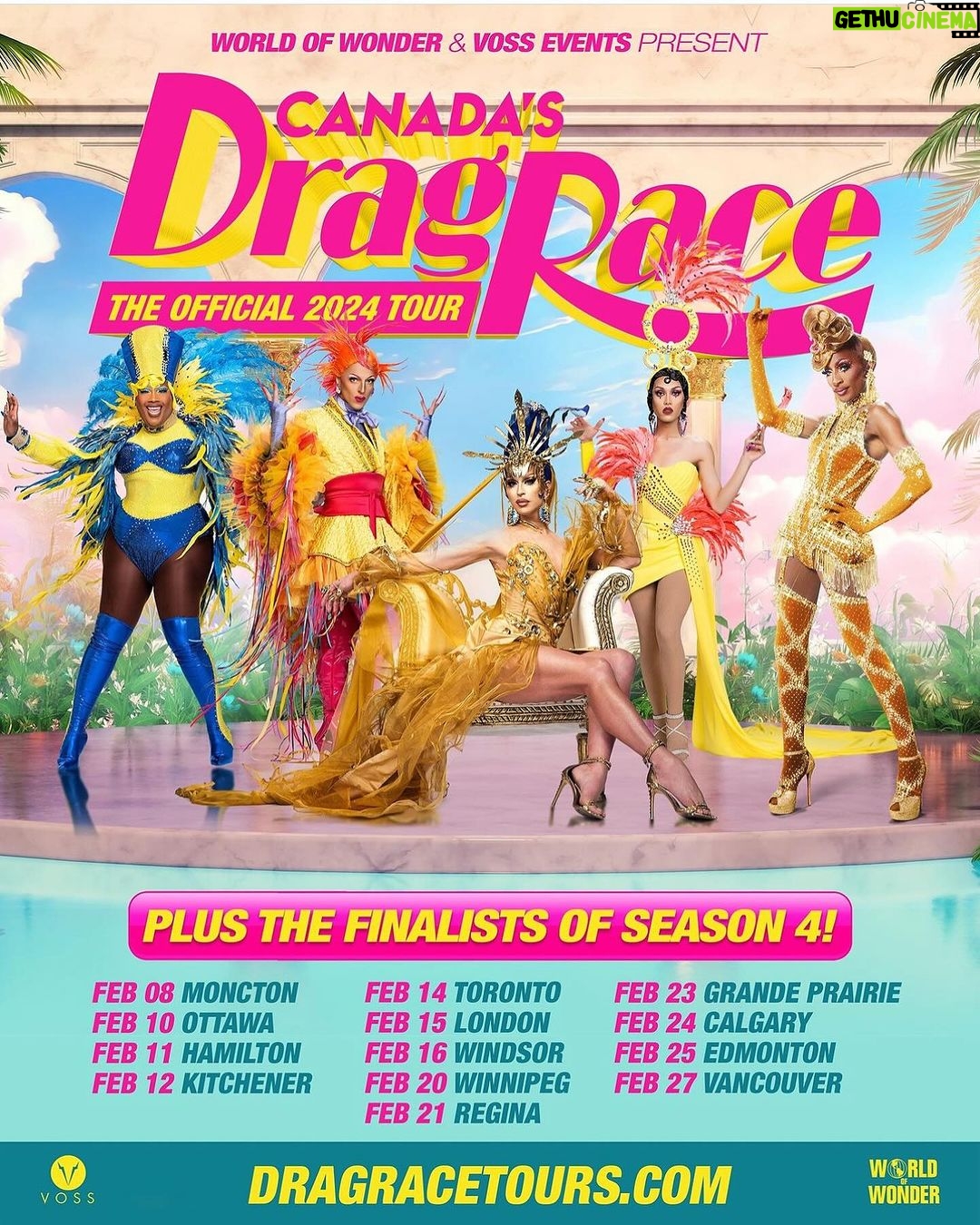 Jada Shada Hudson Instagram - The Official Canada’s Drag Race Tour has returned and soon-to-be in a city near you! Get your tickets TODAY at DragRaceTours.com and secure the best seats in the house. 🏎️🇨🇦 Don’t Forget the TOP4 of Season 4 of @canadasdragrace would be joining the Tour as well😜 Who Do you think n is gonna join the cast? 🤔👇🏾