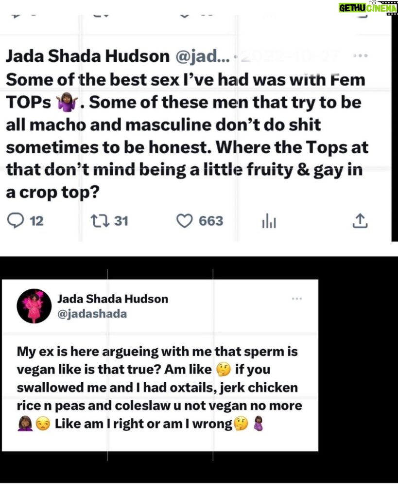 Jada Shada Hudson Instagram - I've been nominated for a WOWIE! 🥫 Vote for me once a day at worldofwonder.net. #WOWIES winners will be announced at @rupaulsdragcon! 👻🤰🏾🫶🏾 ➡️ SWIPE to see some wholesome tweets🤦🏾‍♀️😜 📲Thanks @worldofwonder for Nominating me for my craziness on TWITTER alongside some insane Twitter divas. Yallll know am an open book but Twitter is where the real juicy UNFILTERED stuff is 🫶🏾💋 . . 📲Link in BIO to VOTE☑️